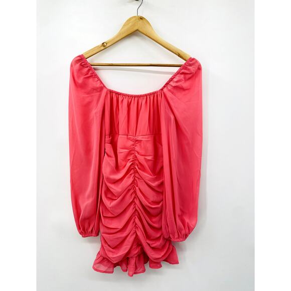 More to come Revolve Ruched Pink Mini Dress - Picture 4 of 6